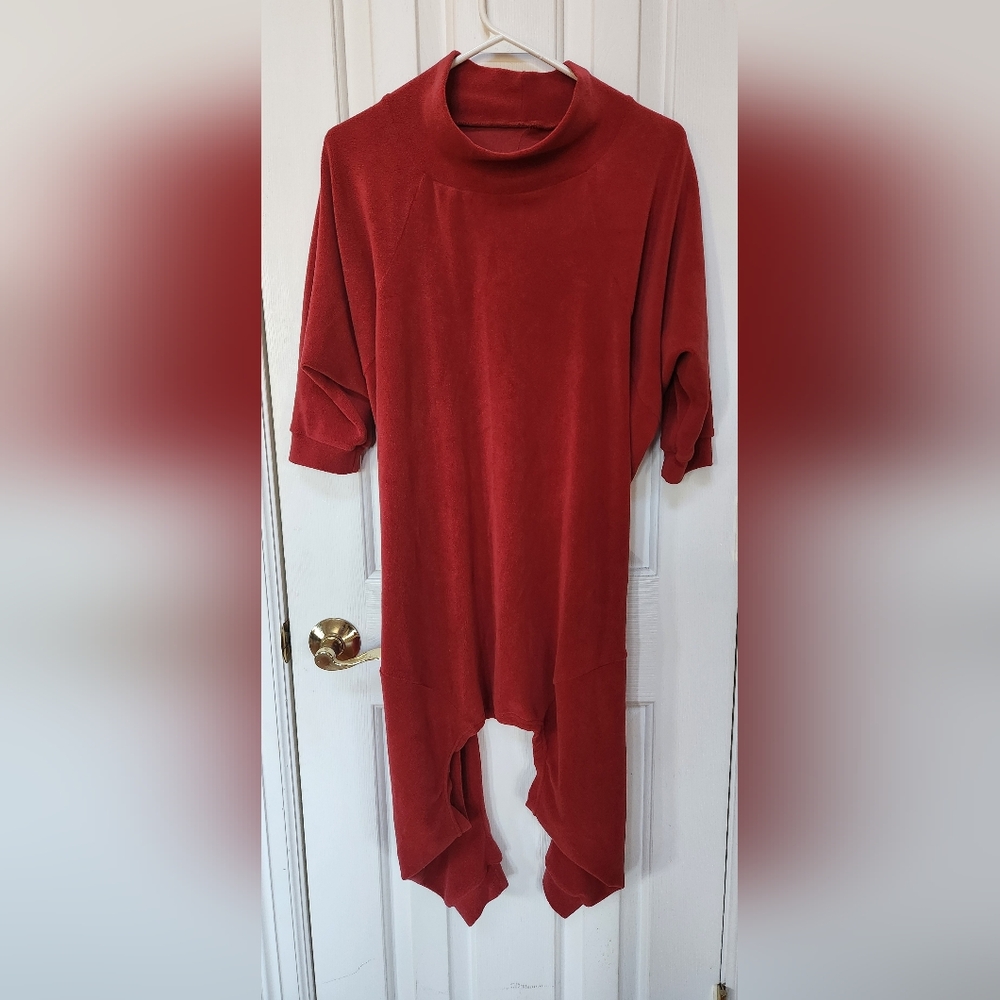 Cozy Red Dog Jumpsuit